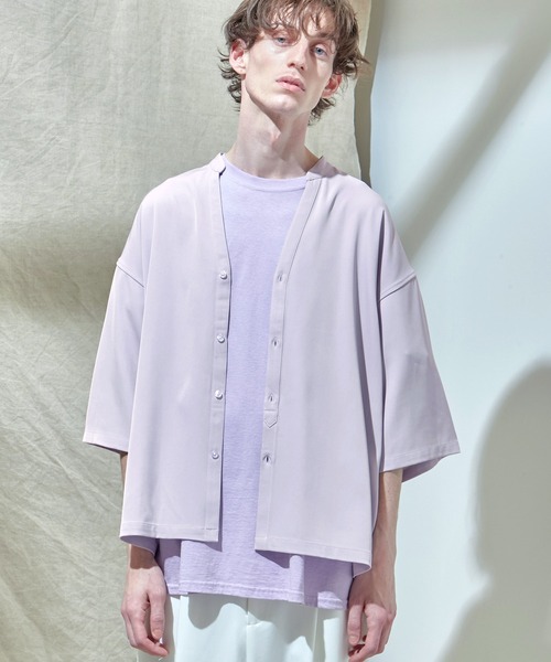 EMMA CLOTHES(エマクローズ)の「トロミオーバーサイズドルマン VネックスキッパーS/Sシャツ フハクカーディガン EMMA CLOTHES(カーディガン/ボレロ・メンズ・ネイビー/ブラック/グリーン系その他/ライトグレー/ブルー系その他/ベージュ・M/L)」の20枚目の写真