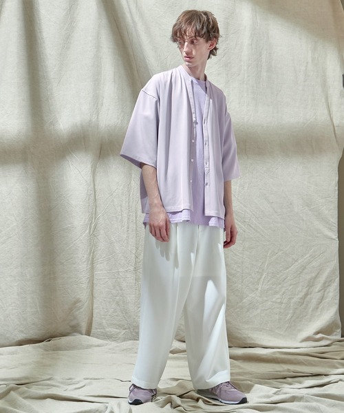 EMMA CLOTHES(エマクローズ)の「トロミオーバーサイズドルマン VネックスキッパーS/Sシャツ フハクカーディガン EMMA CLOTHES(カーディガン/ボレロ・メンズ・ネイビー/ブラック/グリーン系その他/ライトグレー/ブルー系その他/ベージュ・M/L)」の21枚目の写真