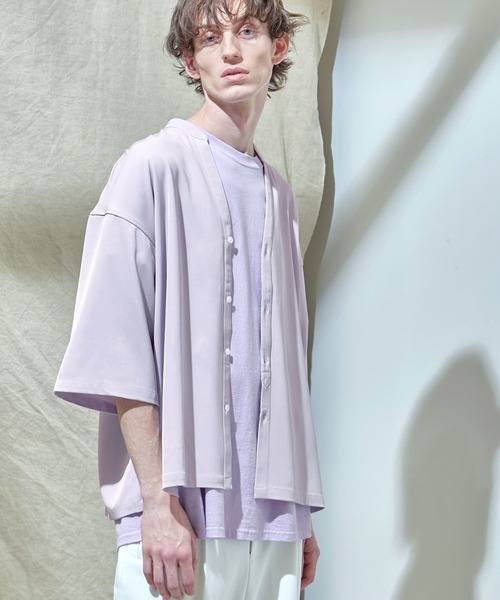 EMMA CLOTHES(エマクローズ)の「トロミオーバーサイズドルマン VネックスキッパーS/Sシャツ フハクカーディガン EMMA CLOTHES(カーディガン/ボレロ・メンズ・ネイビー/ブラック/グリーン系その他/ライトグレー/ブルー系その他/ベージュ・M/L)」の22枚目の写真