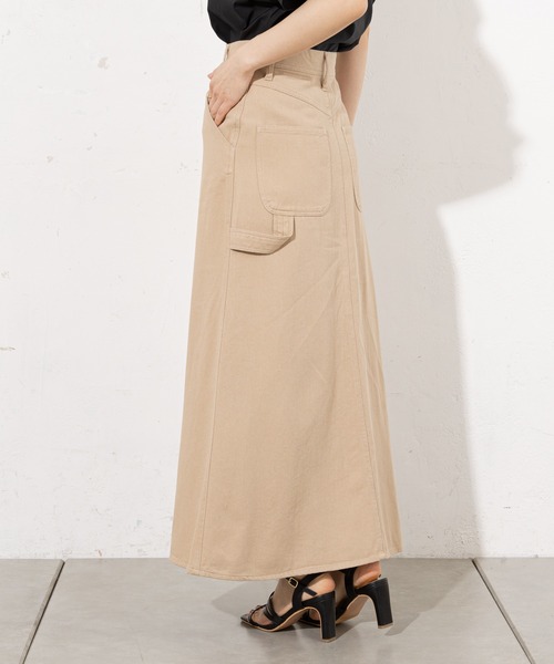 prose verse(プロズヴェール)の「フロントスリットロングスカート(スカート・レディース・オフホワイト/ベージュ/グリーン・フリ-)」の13枚目の写真