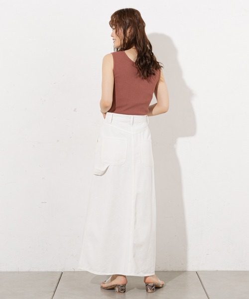 prose verse(プロズヴェール)の「フロントスリットロングスカート(スカート・レディース・オフホワイト/ベージュ/グリーン・フリ-)」の21枚目の写真