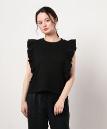 LOWRYS FARM | ソデフリルＳＳ　947038(Tシャツ/カットソー)