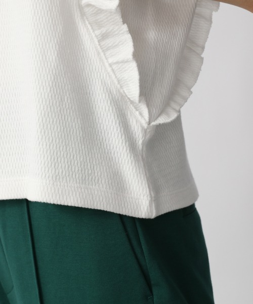 LOWRYS FARM（ローリーズファーム）の「ソデフリルＳＳ　947038（Tシャツ/カットソー・レディース・ブラック/ダークブラウン/ブルー/アイボリー・FREE）」の11枚目の写真