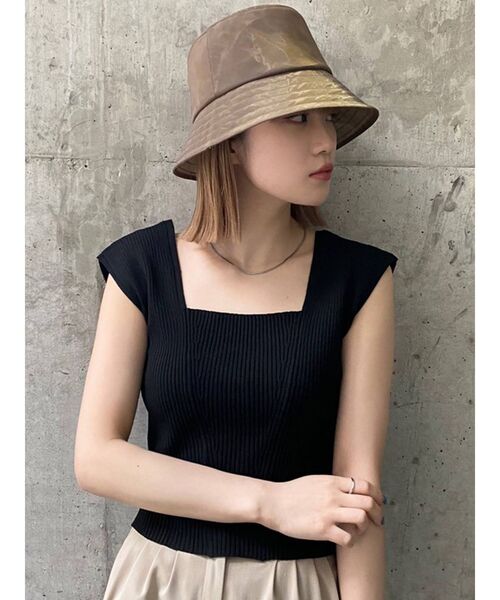 MURUA（ムルーア）の「シアーバケットハット（ハット・レディース・ブラック/モカ・FREE）」の6枚目の写真