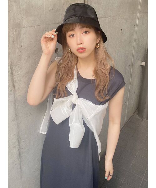 MURUA（ムルーア）の「シアーバケットハット（ハット・レディース・ブラック/モカ・FREE）」の10枚目の写真