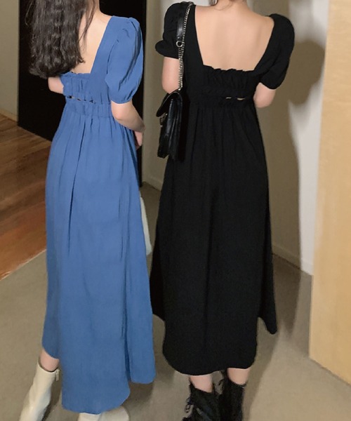 meJane(ミージェーン)の「バックコンシャスパワーショルダースリーブワンピース【ZOZOTOWN限定】(ワンピース・レディース・ブラック・FREE)」の8枚目の写真