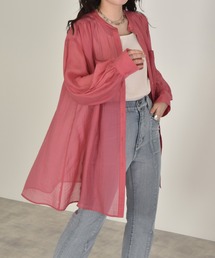 w closet | ギャザーシアーシャツ(シャツ/ブラウス)