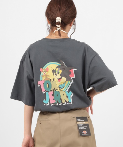 DISCUS(ディスカス)の「【DISCUS/ディスカス】TOM&JERRY/トムとジェリー コラボ バックプリント半袖Tシャツ(Tシャツ/カットソー・レディース・グレー系その他/ライトパープル/ベージュ/ホワイト/ライトグリーン/グレー系その他2・M/L)」の4枚目の写真
