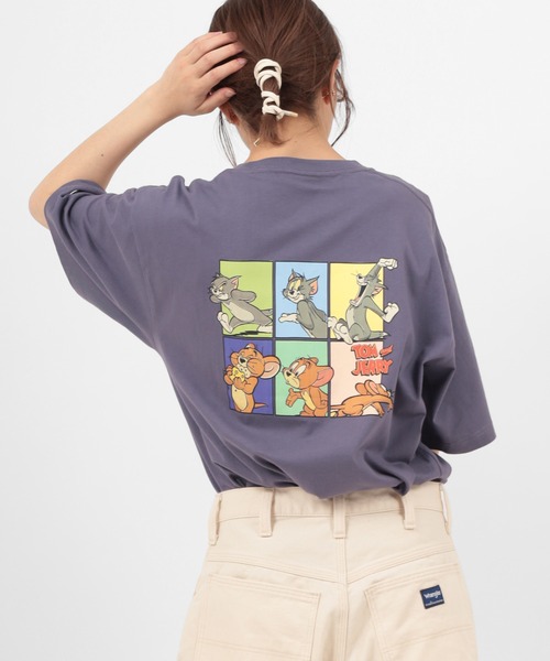 DISCUS(ディスカス)の「【DISCUS/ディスカス】TOM&JERRY/トムとジェリー コラボ バックプリント半袖Tシャツ(Tシャツ/カットソー・レディース・グレー系その他/ライトパープル/ベージュ/ホワイト/ライトグリーン/グレー系その他2・M/L)」の6枚目の写真