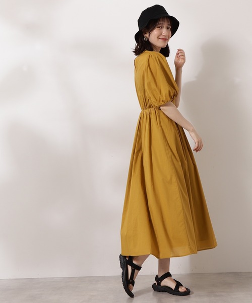 N.(N. Natural Beauty Basic)(エヌエヌナチュラルビューティーベーシック)の「◆コットンローンバルーンスリーブワンピース(ワンピース・レディース・スミクロ/パープル/マスタード・MEDIUM)」の11枚目の写真