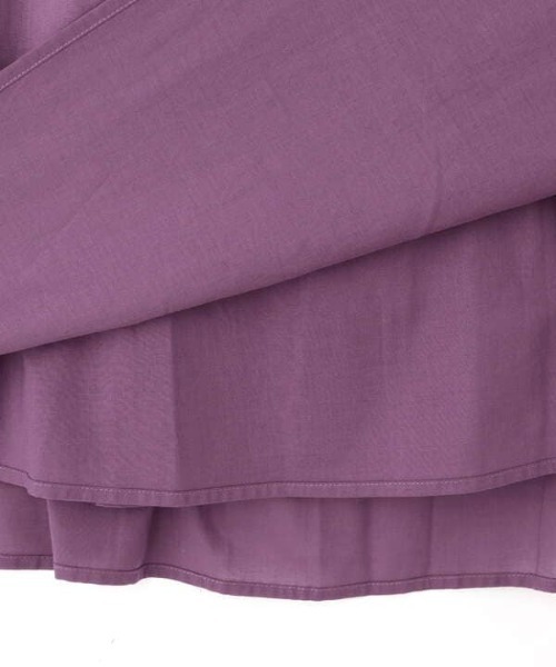 N.(N. Natural Beauty Basic)(エヌエヌナチュラルビューティーベーシック)の「◆コットンローンバルーンスリーブワンピース(ワンピース・レディース・スミクロ/パープル/マスタード・MEDIUM)」の15枚目の写真