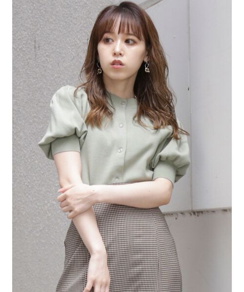 dazzlin(ダズリン)の「2wayカーデトップス(ニット/セーター・レディース・オフホワイト/ピンク/グリーン/ブルー/モカ・FREE)」の18枚目の写真