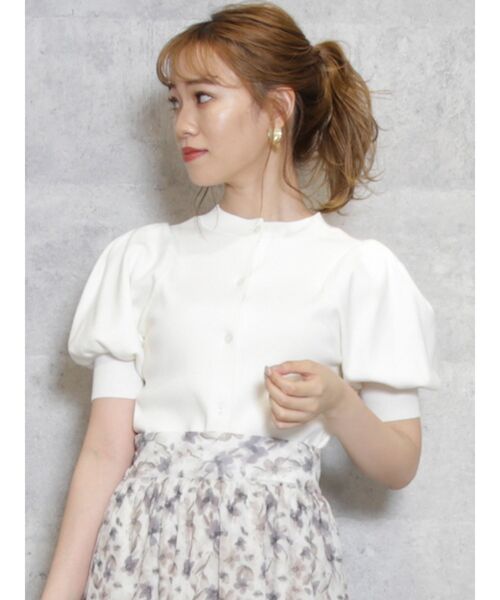 dazzlin(ダズリン)の「2wayカーデトップス(ニット/セーター・レディース・オフホワイト/ピンク/グリーン/ブルー/モカ・FREE)」の13枚目の写真