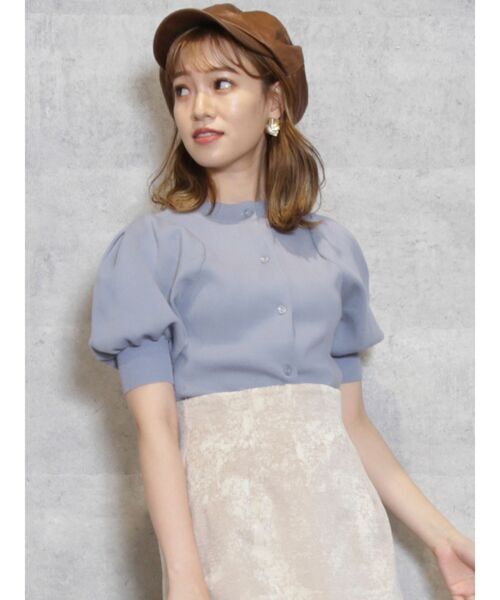 dazzlin(ダズリン)の「2wayカーデトップス(ニット/セーター・レディース・オフホワイト/ピンク/グリーン/ブルー/モカ・FREE)」の5枚目の写真