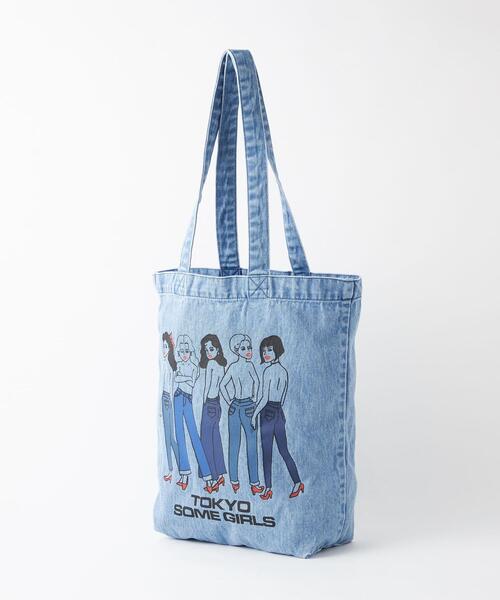 SOMETHING（サムシング）の「＜SOMETHING(サムシング)＞ デニム トート バッグ（トートバッグ・レディース・コバルトブルー・FREE）」の2枚目の写真