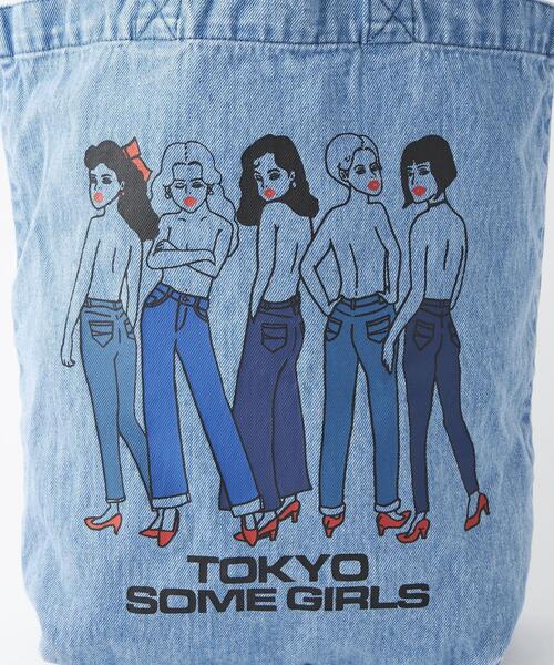 SOMETHING（サムシング）の「＜SOMETHING(サムシング)＞ デニム トート バッグ（トートバッグ・レディース・コバルトブルー・FREE）」の6枚目の写真