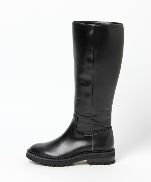 LOWRYS FARM（ローリーズファーム）の「フラットロングブーツ　958291（ブーツ・レディース・ブラック/ダークブラウン・MEDIUM/LARGE）」の4枚目の写真