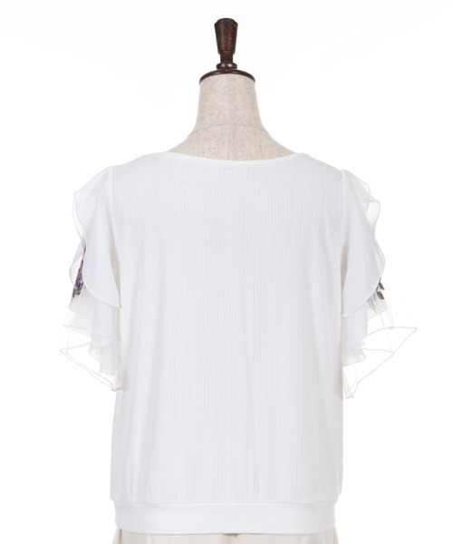 axes femme（アクシーズファム）の「袖花刺繍リブＰＯ（Tシャツ/カットソー・レディース・ホワイト/ラベンダー/ブルーグリーン・MEDIUM）」の19枚目の写真