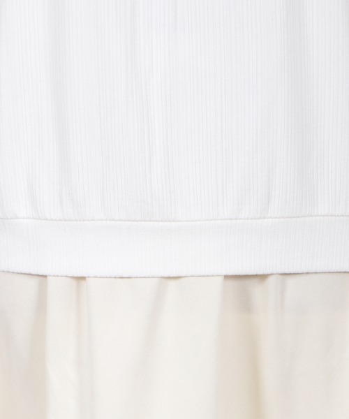 axes femme（アクシーズファム）の「袖花刺繍リブＰＯ（Tシャツ/カットソー・レディース・ホワイト/ラベンダー/ブルーグリーン・MEDIUM）」の8枚目の写真