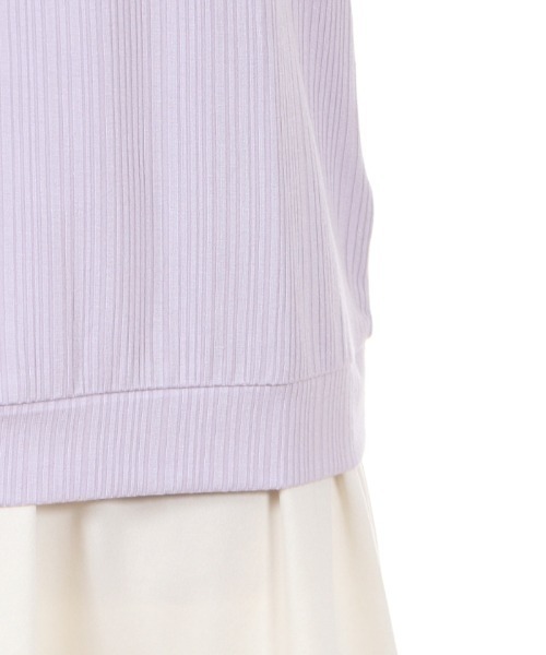 axes femme（アクシーズファム）の「袖花刺繍リブＰＯ（Tシャツ/カットソー・レディース・ホワイト/ラベンダー/ブルーグリーン・MEDIUM）」の9枚目の写真