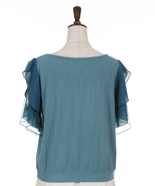 axes femme（アクシーズファム）の「袖花刺繍リブＰＯ（Tシャツ/カットソー・レディース・ホワイト/ラベンダー/ブルーグリーン・MEDIUM）」の10枚目の写真