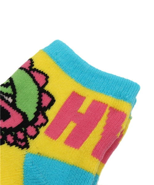 HYSTERIC MINI（ヒステリックミニ）の「BABY Dinosaur Monster mini ソックス（ソックス/靴下・キッズ・ホワイト/イエロー/ブラック・9/11/13）」の7枚目の写真