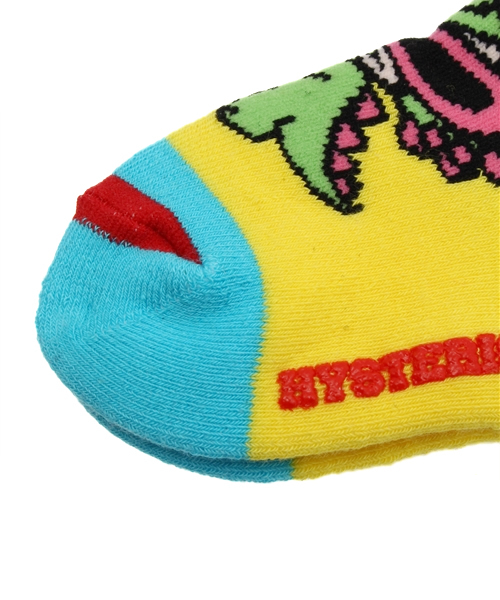 HYSTERIC MINI（ヒステリックミニ）の「BABY Dinosaur Monster mini ソックス（ソックス/靴下・キッズ・ホワイト/イエロー/ブラック・9/11/13）」の6枚目の写真