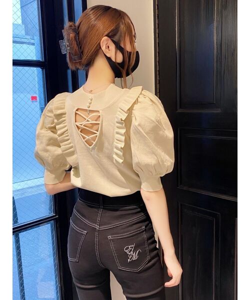 EATME（イートミー）の「ヘムフレアデニム（デニムパンツ・レディース・ブラック/インディゴブルー・SMALL/MEDIUM）」の21枚目の写真