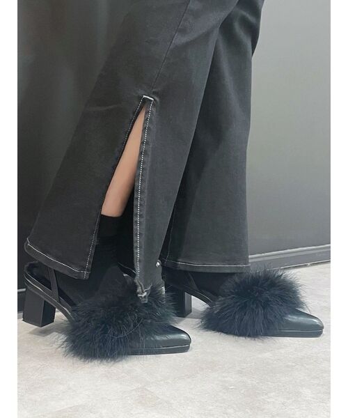 EATME（イートミー）の「ヘムフレアデニム（デニムパンツ・レディース・ブラック/インディゴブルー・SMALL/MEDIUM）」の13枚目の写真