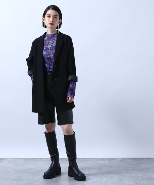 HARE（ハレ）の「シンセティックレザーコンビショートパンツ(HARE)（その他パンツ・レディース・ブラック/ブラウン・FREE）」の8枚目の写真