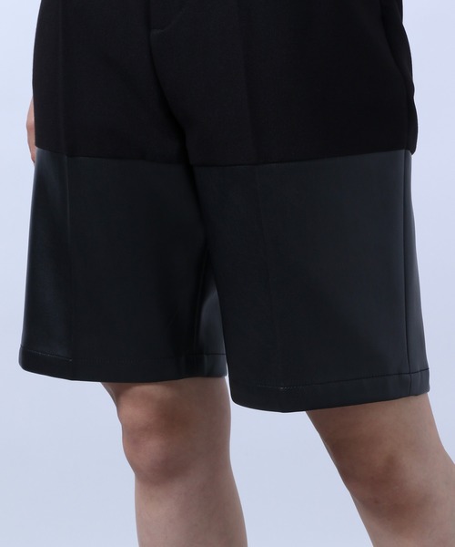 HARE（ハレ）の「シンセティックレザーコンビショートパンツ(HARE)（その他パンツ・レディース・ブラック/ブラウン・FREE）」の12枚目の写真