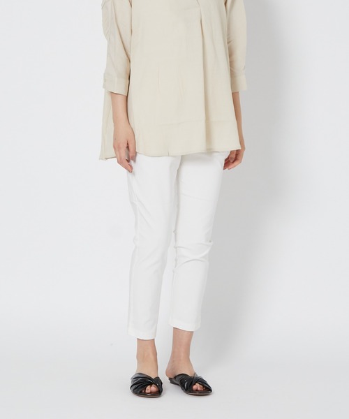 shop DADA(ショップダダ)の「ストレッチパンツ(1S12-515036)(その他パンツ・レディース・ホワイト/グリーン/ブラック・FREE)」の1枚目の写真