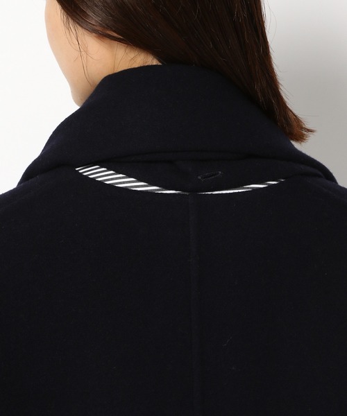 BABYLONE（バビロン）の「BABYLONE / ストールツキガウンコート（ノーカラーコート・レディース・ベージュ/ネイビー・フリー）」の17枚目の写真