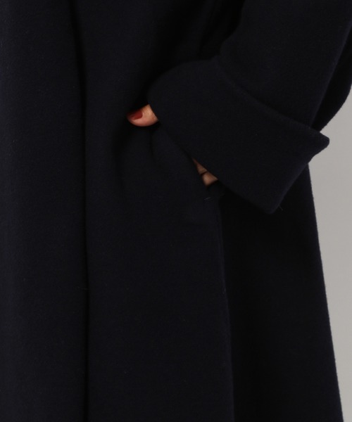 BABYLONE（バビロン）の「BABYLONE / ストールツキガウンコート（ノーカラーコート・レディース・ベージュ/ネイビー・フリー）」の22枚目の写真