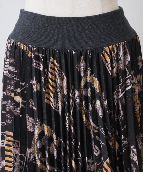 BEARDSLEY（ビアズリー）の「Houseworkプリーツスカート（スカート・レディース・ブラック/アイボリー・FREE）」の5枚目の写真