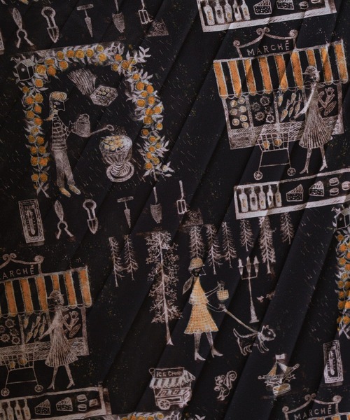 BEARDSLEY（ビアズリー）の「Houseworkプリーツスカート（スカート・レディース・ブラック/アイボリー・FREE）」の9枚目の写真