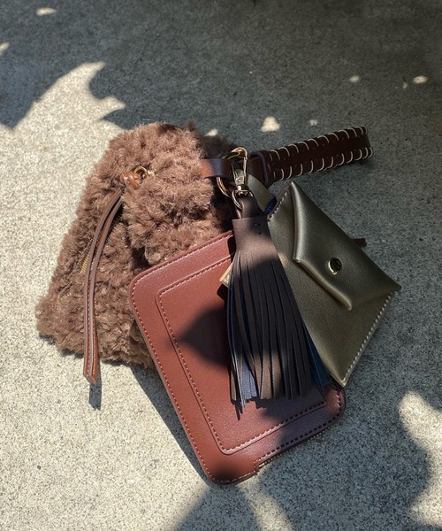 DouDou(ドゥドゥ)の「トライアングルファートリオバッグ(ハンドバッグ・レディース・ベージュ/ブラウン・FREE)」の8枚目の写真