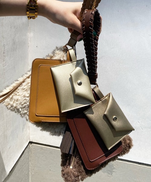 DouDou(ドゥドゥ)の「トライアングルファートリオバッグ(ハンドバッグ・レディース・ベージュ/ブラウン・FREE)」の3枚目の写真