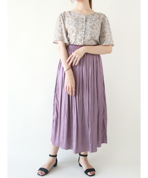 Te chichi（テチチ）の「デシンフラワープリント前後2WAYブラウス（シャツ/ブラウス・レディース・ベージュ/ブラック・ﾌﾘ-）」の19枚目の写真