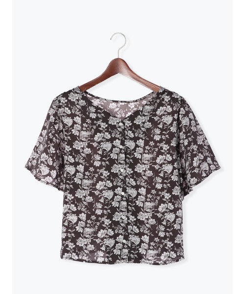 Te chichi（テチチ）の「デシンフラワープリント前後2WAYブラウス（シャツ/ブラウス・レディース・ベージュ/ブラック・ﾌﾘ-）」の12枚目の写真