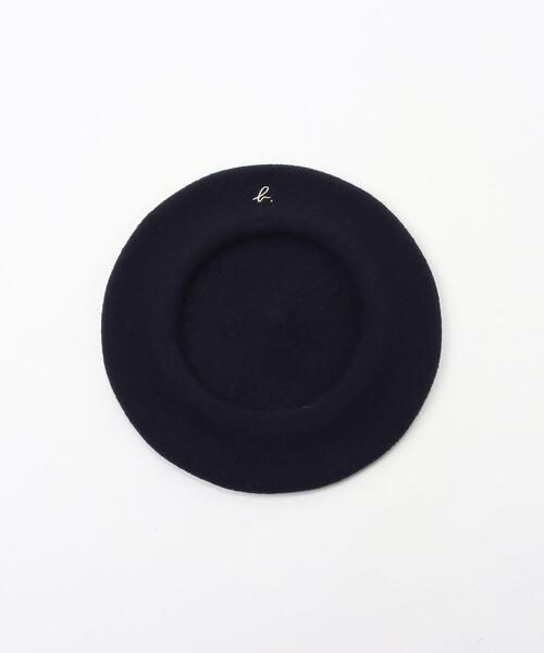 agnes b.（アニエスベー）の「AB73 BERET b. ウールベレー（ハンチング/ベレー帽・レディース・ネイビー・UNI）」の2枚目の写真