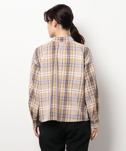 Te chichi TERRASSE(テチチテラス)の「チェック前後2WAYボウタイブラウス(シャツ/ブラウス・レディース・グレー/ネイビー/ベージュ・フリ-)」の4枚目の写真