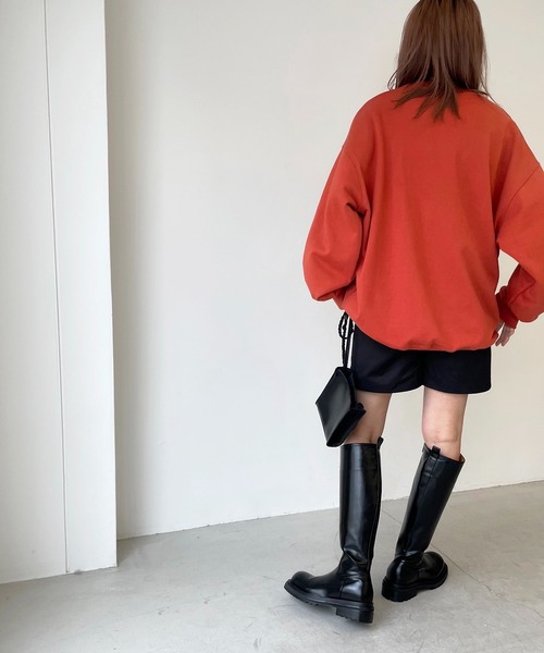 CANAL JEAN（キャナルジーン）の「via j(ヴィアジェイ) "NATURAL"裏毛トレーナー（スウェット・レディース・ホワイト/オレンジ・ONE SIZE）」の10枚目の写真