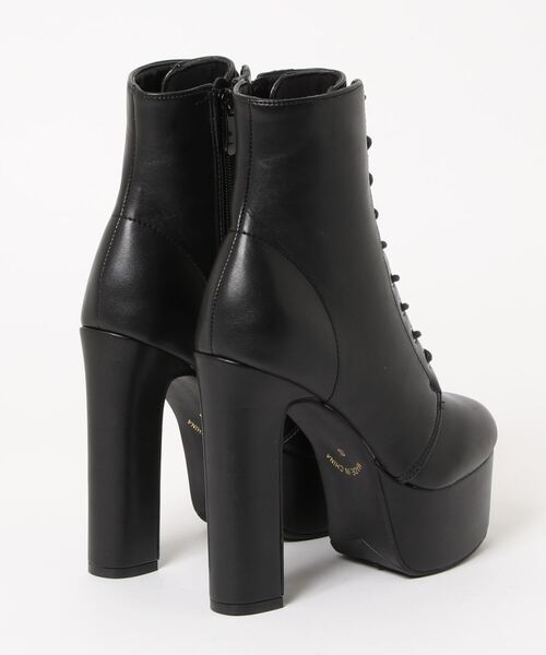 attagirl(アタガール)の「厚底プラットフォームレースアップショートブーツ(ブーツ・レディース・ブラック系その他/ブラック/ベージュ系その他/ダークブラウン・L/S/LL/M)」の6枚目の写真