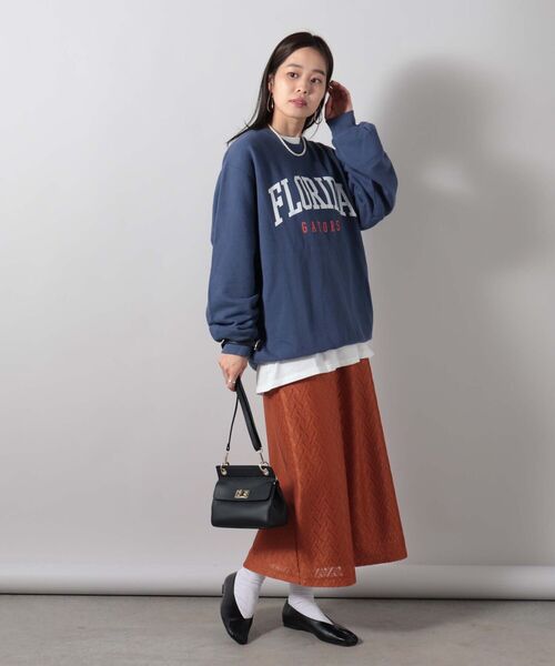 fredy couleur（フレディクルール）の「ジオメトリックレース タイトスカート（スカート・レディース・ネイビー/レンガ・38）」の5枚目の写真