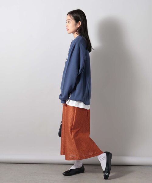 fredy couleur（フレディクルール）の「ジオメトリックレース タイトスカート（スカート・レディース・ネイビー/レンガ・38）」の6枚目の写真