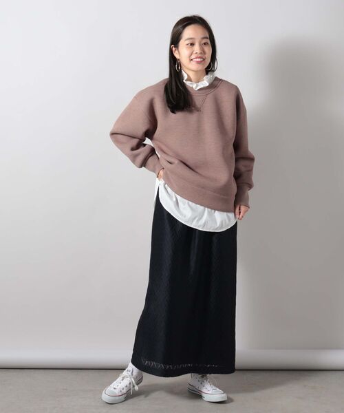 fredy couleur（フレディクルール）の「ジオメトリックレース タイトスカート（スカート・レディース・ネイビー/レンガ・38）」の10枚目の写真