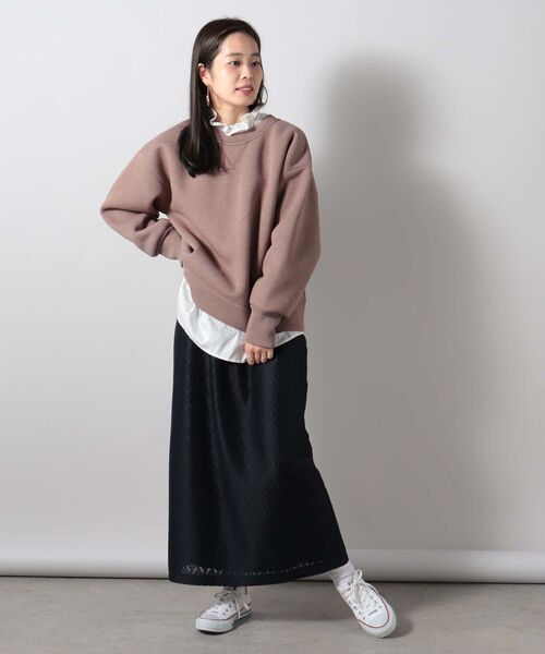 fredy couleur（フレディクルール）の「ジオメトリックレース タイトスカート（スカート・レディース・ネイビー/レンガ・38）」の11枚目の写真