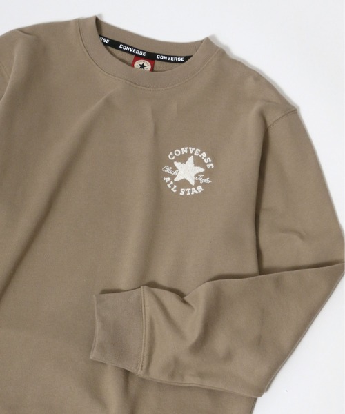 CONVERSE(コンバース)の「CONVERSE/コンバース ワンポイントロゴ サガラ刺繍 スウェットトレーナー(スウェット・レディース・ホワイト/ブラック/ベージュ/パープル/ブラウン/グレー/オフホワイト/ブルーグリーン/ベージュ系その他/ブルー系その他/ブラック系その他/グレー系その他/ホワイト系その他/ピンク系その他/ブラウン系その他/ホワイト系その他2/ピンク系その他2/ブルー系その他2/ベージュ系その他2/ダークグリーン/オートミール/ベージュ系その他3/ピンク/サックスブルー/グリーン系その他・LL/M/L)」の13枚目の写真