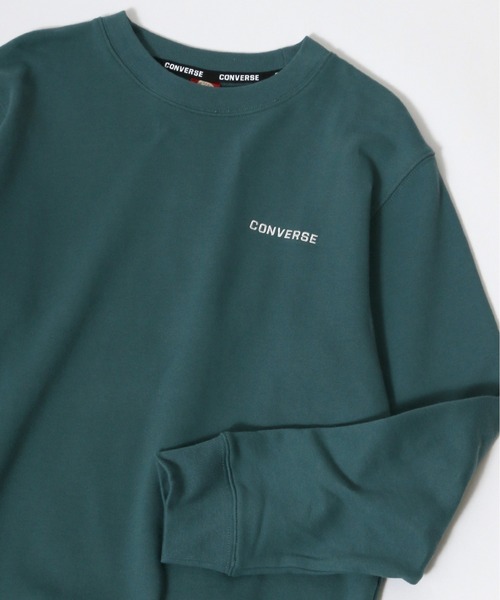 CONVERSE(コンバース)の「CONVERSE/コンバース ワンポイントロゴ サガラ刺繍 スウェットトレーナー(スウェット・レディース・ホワイト/ブラック/ベージュ/パープル/ブラウン/グレー/オフホワイト/ブルーグリーン/ベージュ系その他/ブルー系その他/ブラック系その他/グレー系その他/ホワイト系その他/ピンク系その他/ブラウン系その他/ホワイト系その他2/ピンク系その他2/ブルー系その他2/ベージュ系その他2/ダークグリーン/オートミール/ベージュ系その他3/ピンク/サックスブルー/グリーン系その他・LL/M/L)」の20枚目の写真